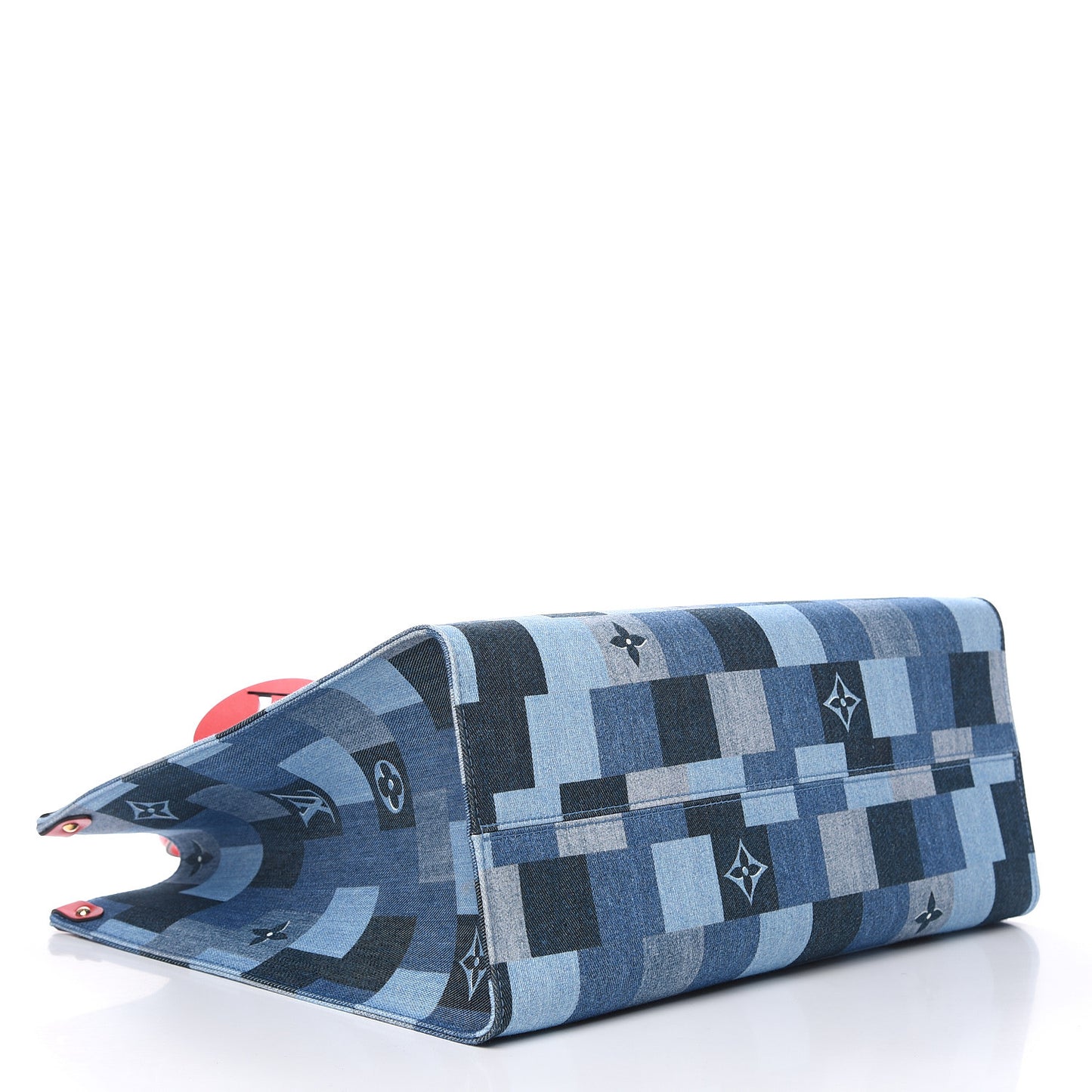 Denim Damier Monogram Onthego Blue Rouge