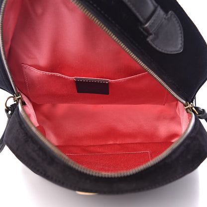 Gucci Velvet Matelasse GG Marmont Dome Backpack Black 5 of 10
