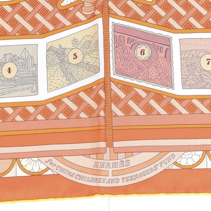Hermes Silk Le Tour Du Monde En 63 Cases Scarf 90 3 of 6