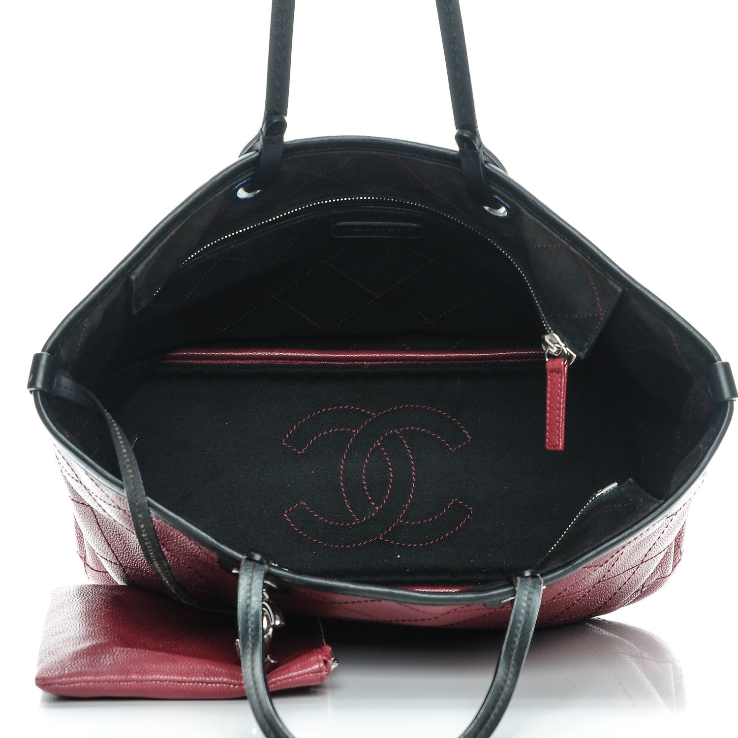 Chanel Grained Calfskin Shopping Fever Tote Red 6 of 11