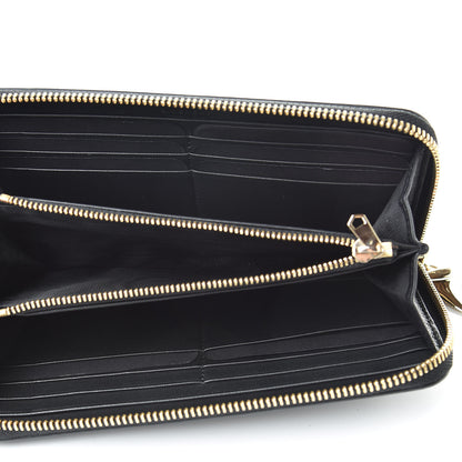 Givenchy Lambskin Shark Lock Zip Around Wallet Black 5 of 10