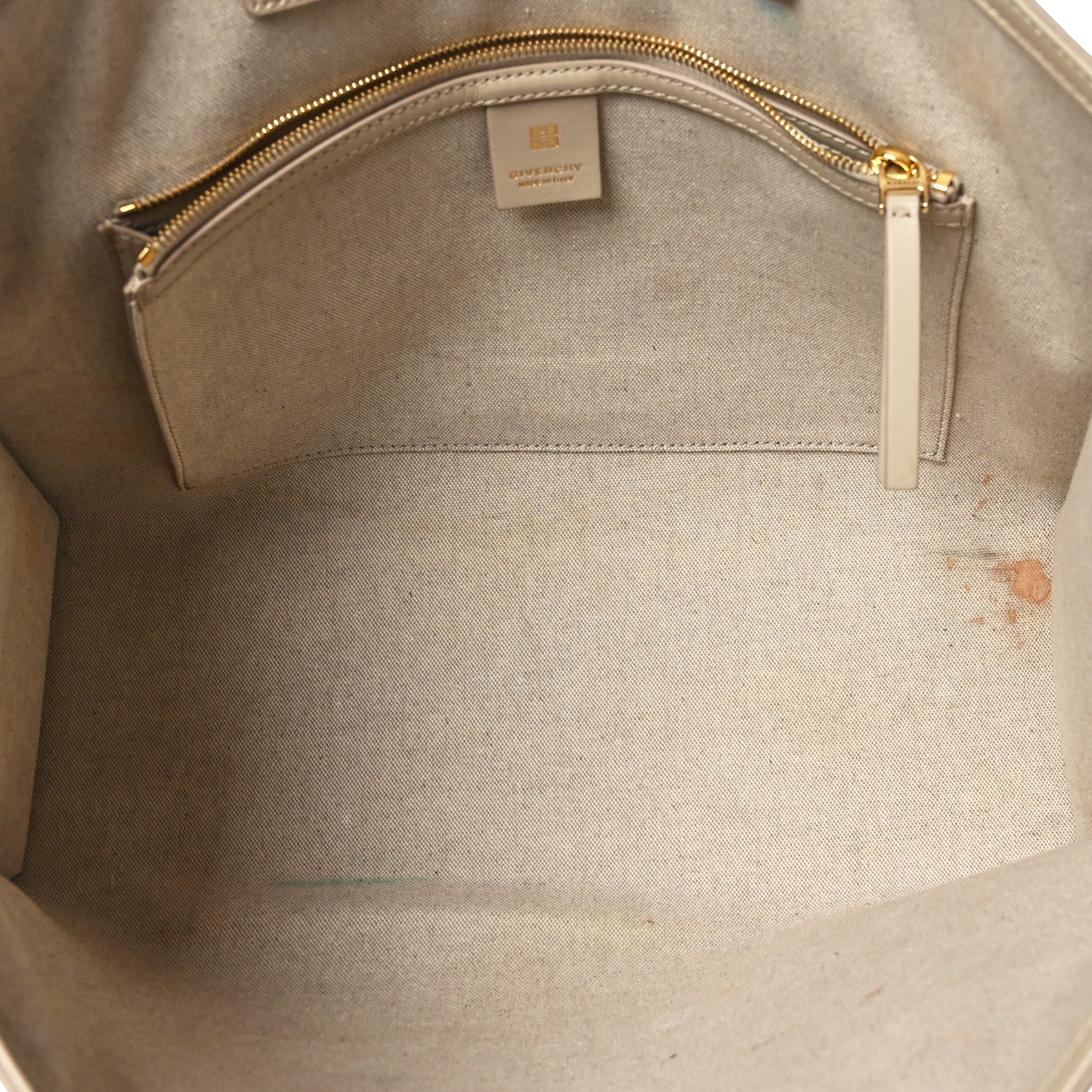 Givenchy Tumbled Calfskin Logo Embossed Medium G-Tote Beige 4 of 11