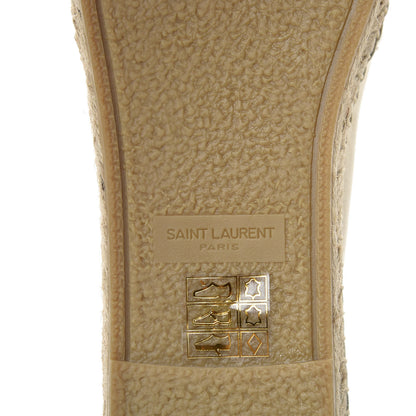Saint Laurent Metallic Lambskin Monogram Espadrilles 39.5 Gold 9 of 10