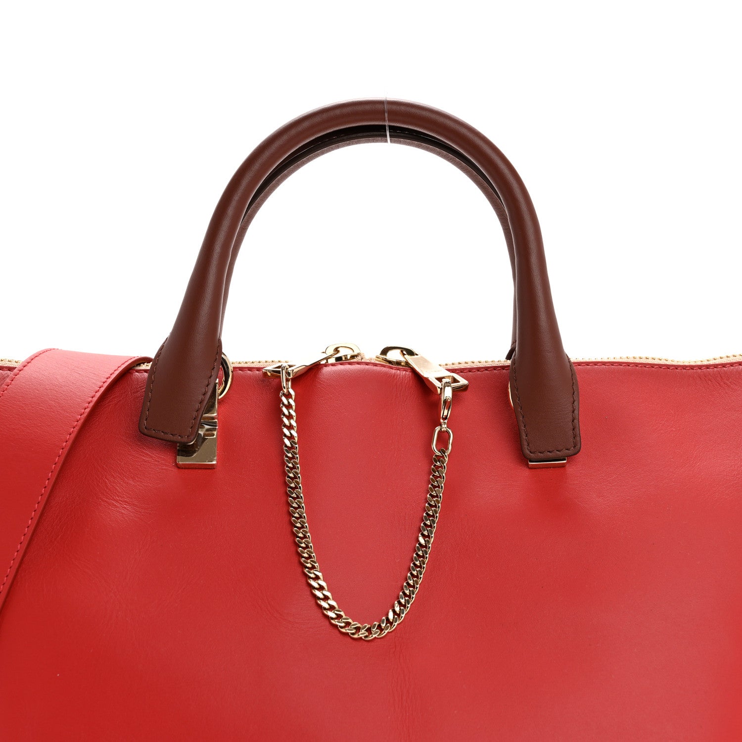 Chloe Smooth Calfskin Medium Baylee Tote  Cherry Jelly 8 of 11
