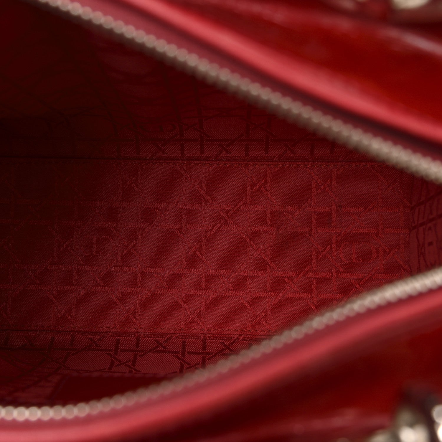 Christian Dior Patent Cannage Medium Lady Dior Red 5 of 11