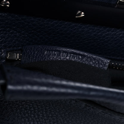 Fendi Cuoio Romano Selleria Medium Peekaboo Iconic Satchel Blue Notte 8 of 17