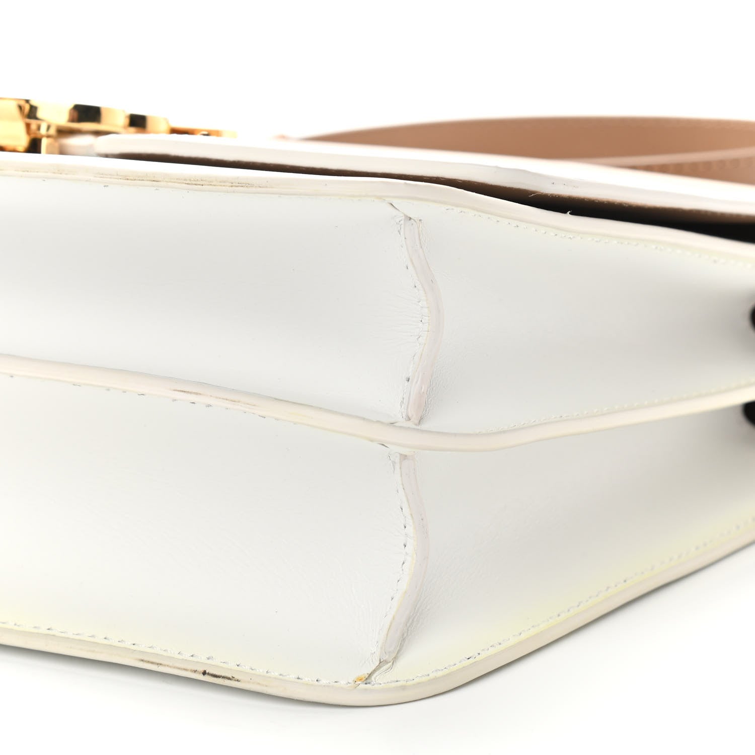 Burberry Smooth Calfskin Monogram Medium TB Bag Chalk White Camel 9 of 11