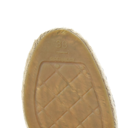 Chanel Lambskin Grosgrain Quilted CC Chain Espadrilles 38 Black 8 of 9