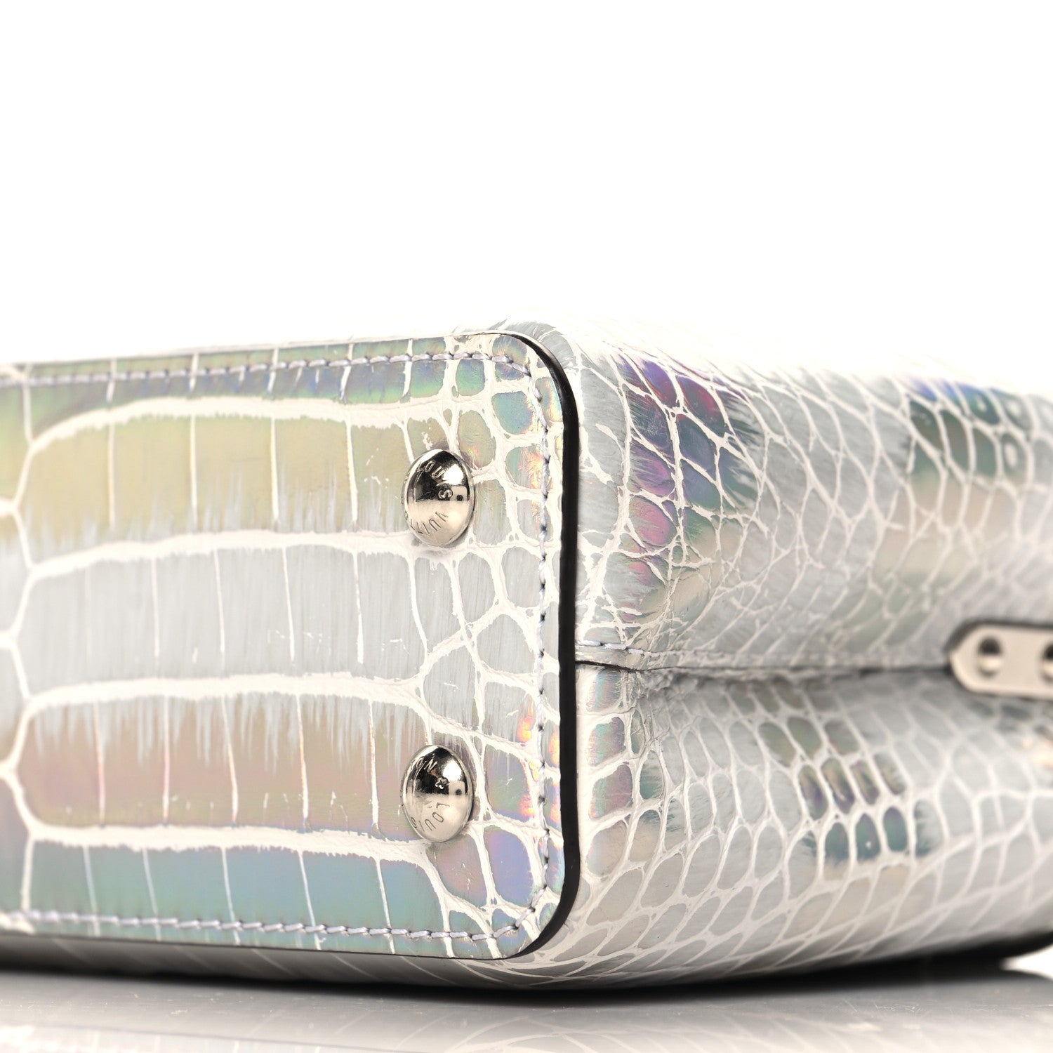 Louis Vuitton Alligator Mini Capucines Silver 9 of 9