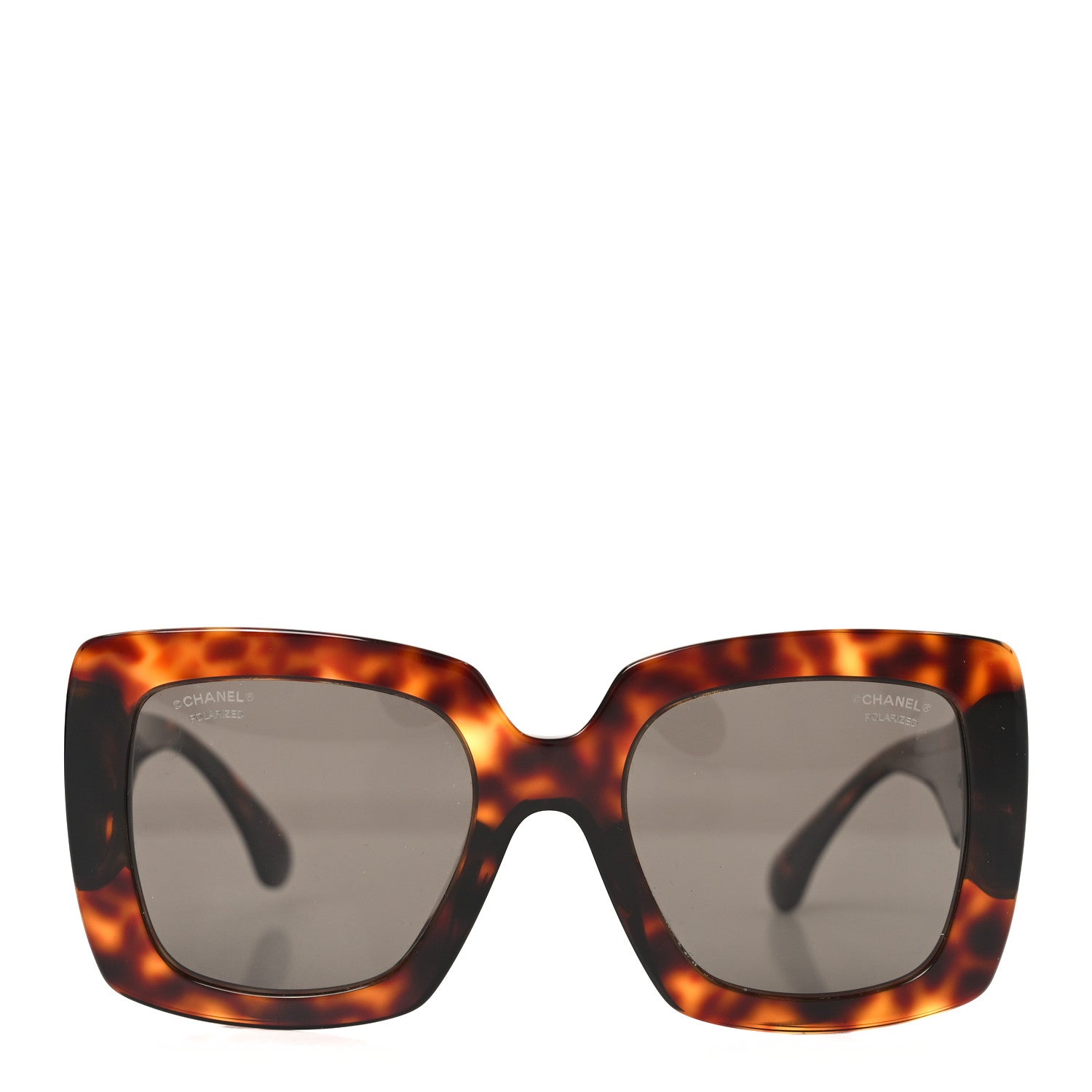 Chanel Acetate Calfskin Polarized Square Sunglasses 5474-Q-A