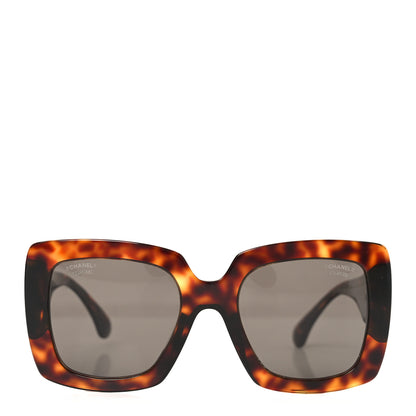 Chanel Acetate Calfskin Polarized Square Sunglasses 5474-Q-A Tortoise 2 of 7