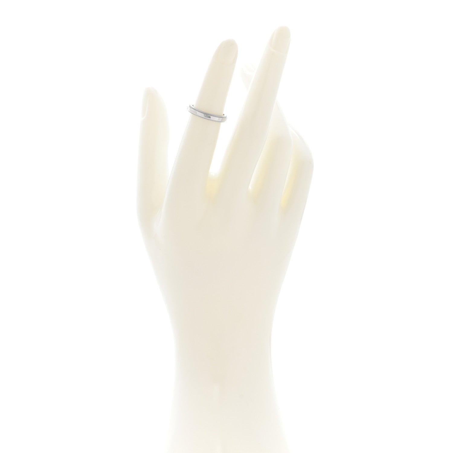 Tiffany Platinum 3mm Together Milgrain Wedding Band Ring 48 4.5 2 of 4