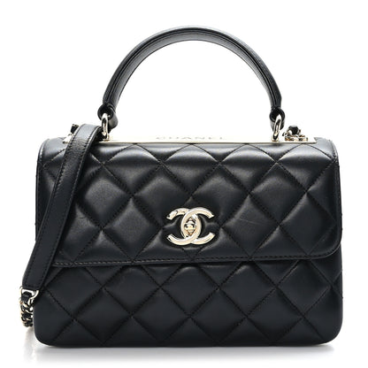 Chanel Lambskin Quilted Small Trendy CC Dual Handle Flap Bag Black 1 of 10