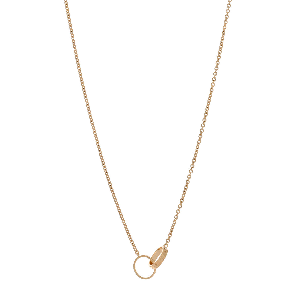 18K Yellow Gold Interlocking LOVE Necklace