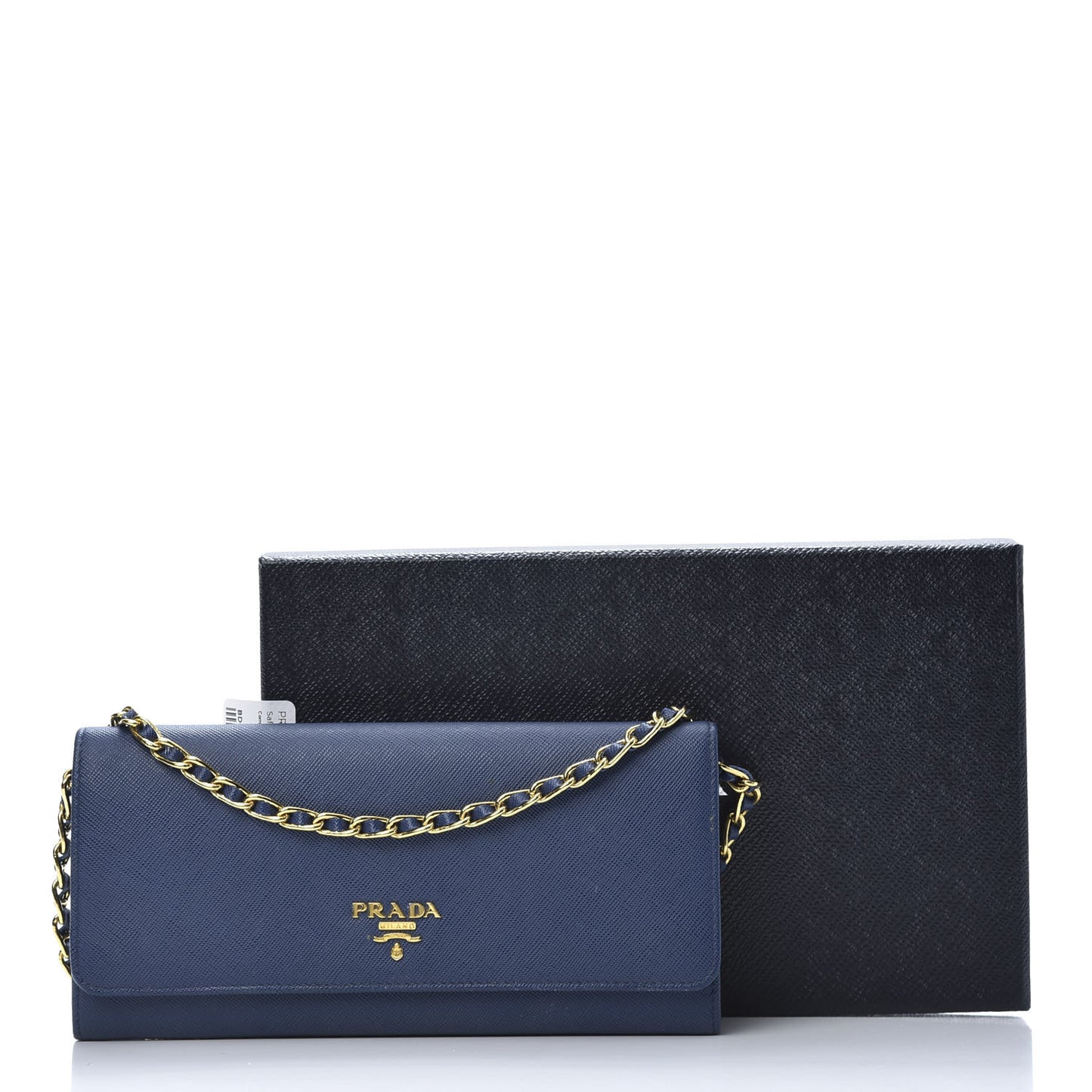 Saffiano Metal Oro Chain Wallet Bleuette