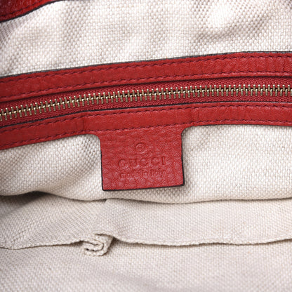 Gucci Pebbled Calfskin Medium Soho Chain Shoulder Bag Red 5 of 10
