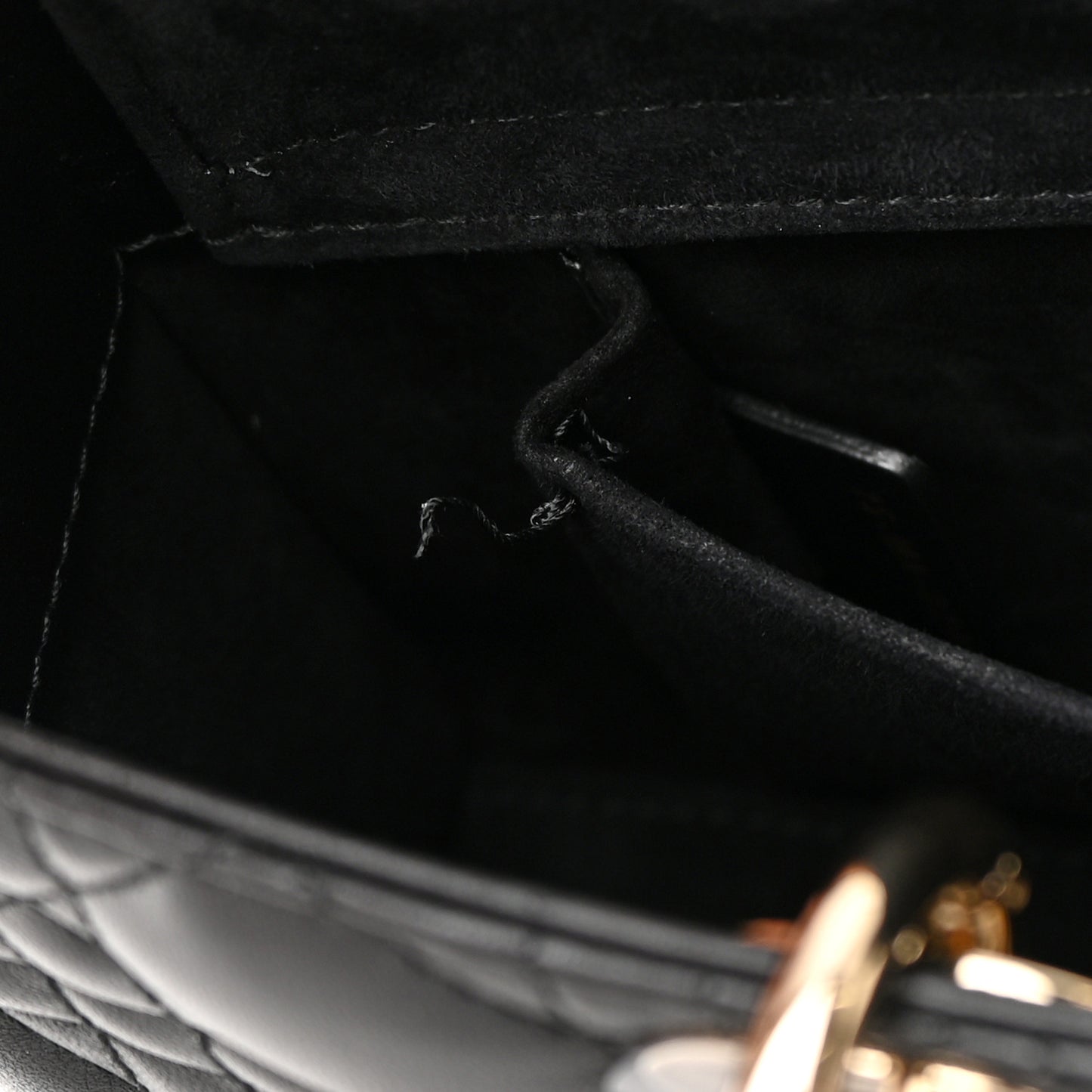 Lambskin Cannage Lady D-Joy Black