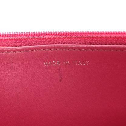 Chanel Faded Lambskin Quilted Zephyr Wallet on Chain WOC Dark Pink 11 of 13