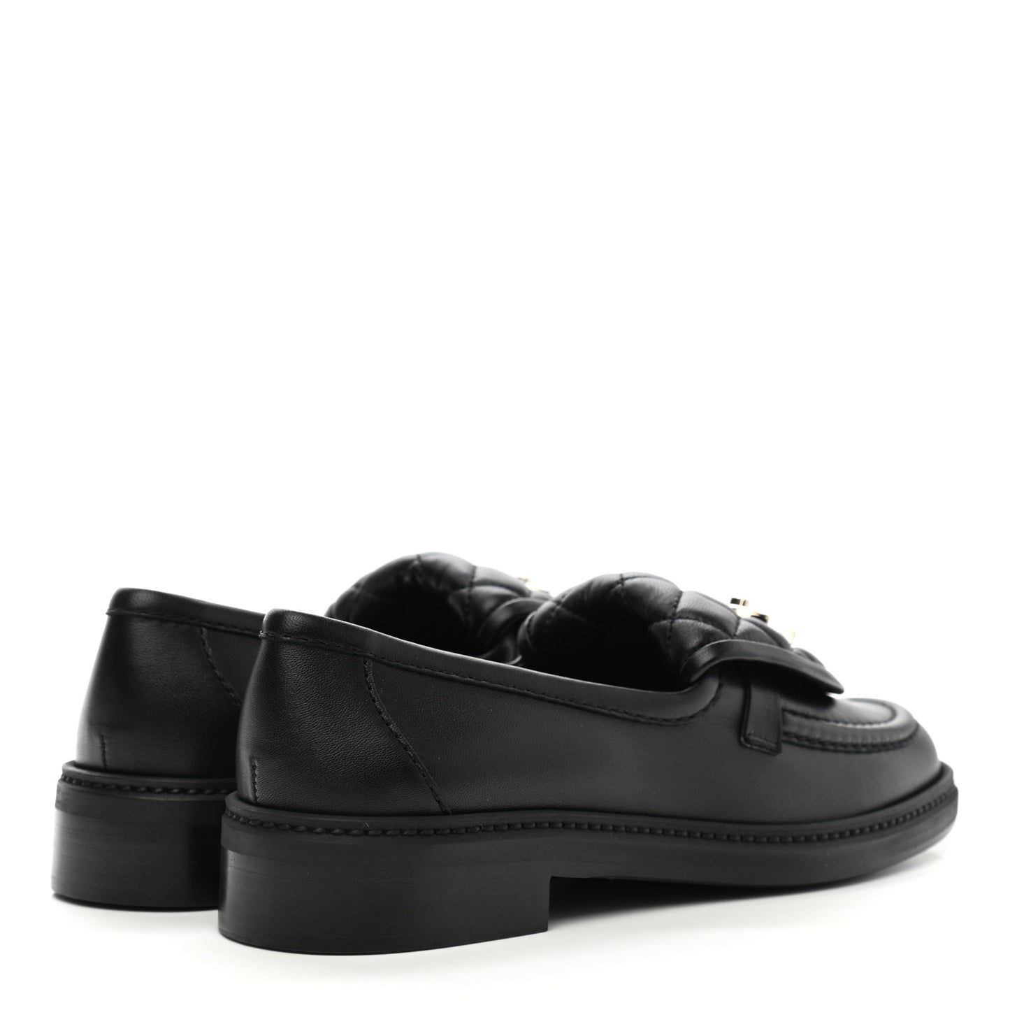 Lambskin Quilted CC Turnlock Loafers 37 Black