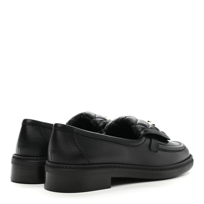 Chanel Lambskin Quilted CC Turnlock Loafers 37 Black 4 of 9