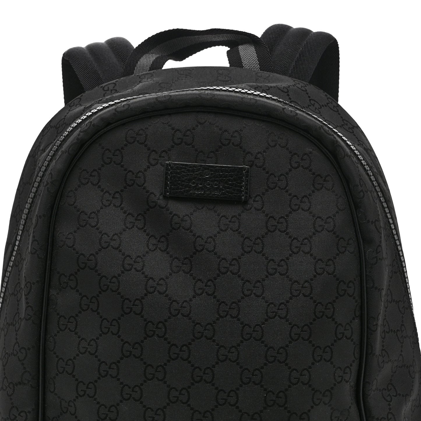 Nylon Monogram Slim Backpack Black