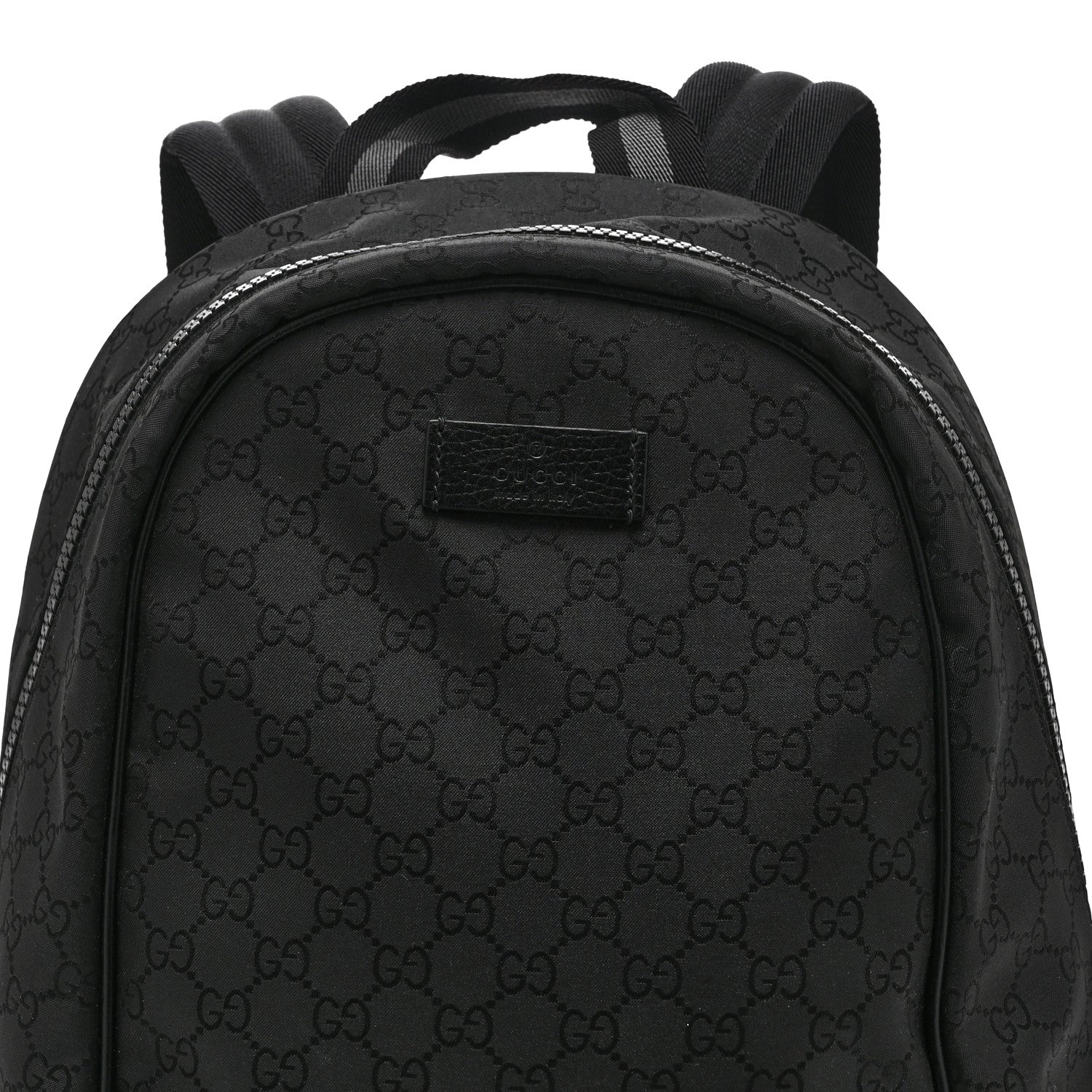 Gucci Nylon Monogram Slim Backpack Black 9 of 11
