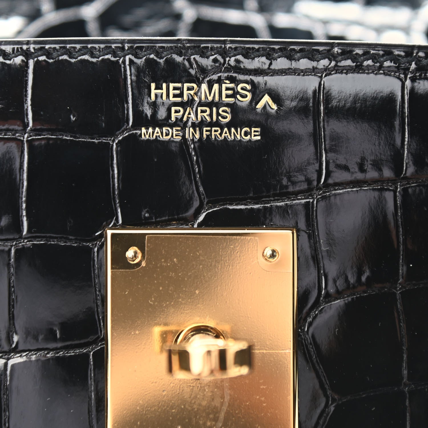 Hermes Shiny Porosus Crocodile Birkin 30 Black 5 of 8