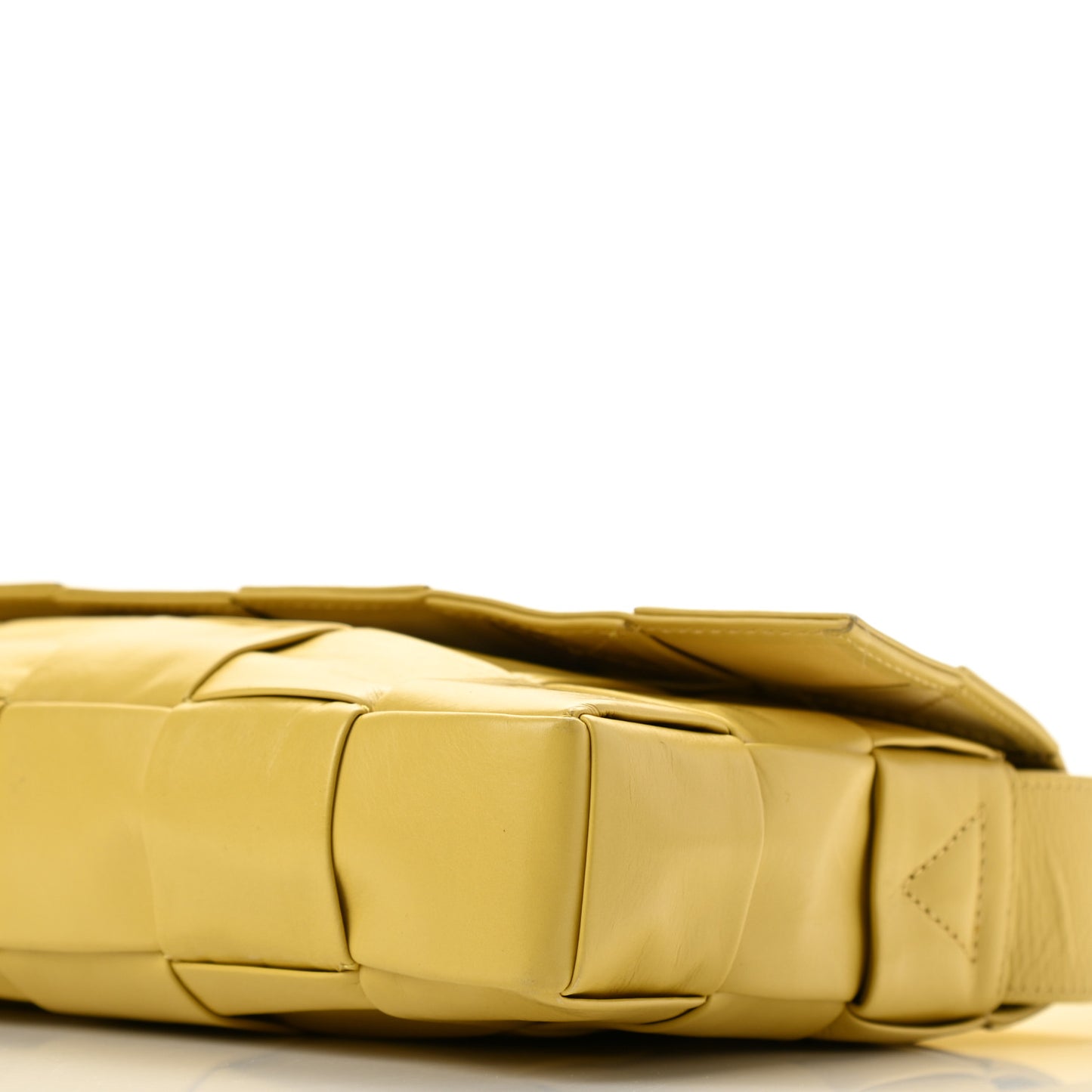 Paper Calfskin Intrecciato Stretch Cassette Buttercup