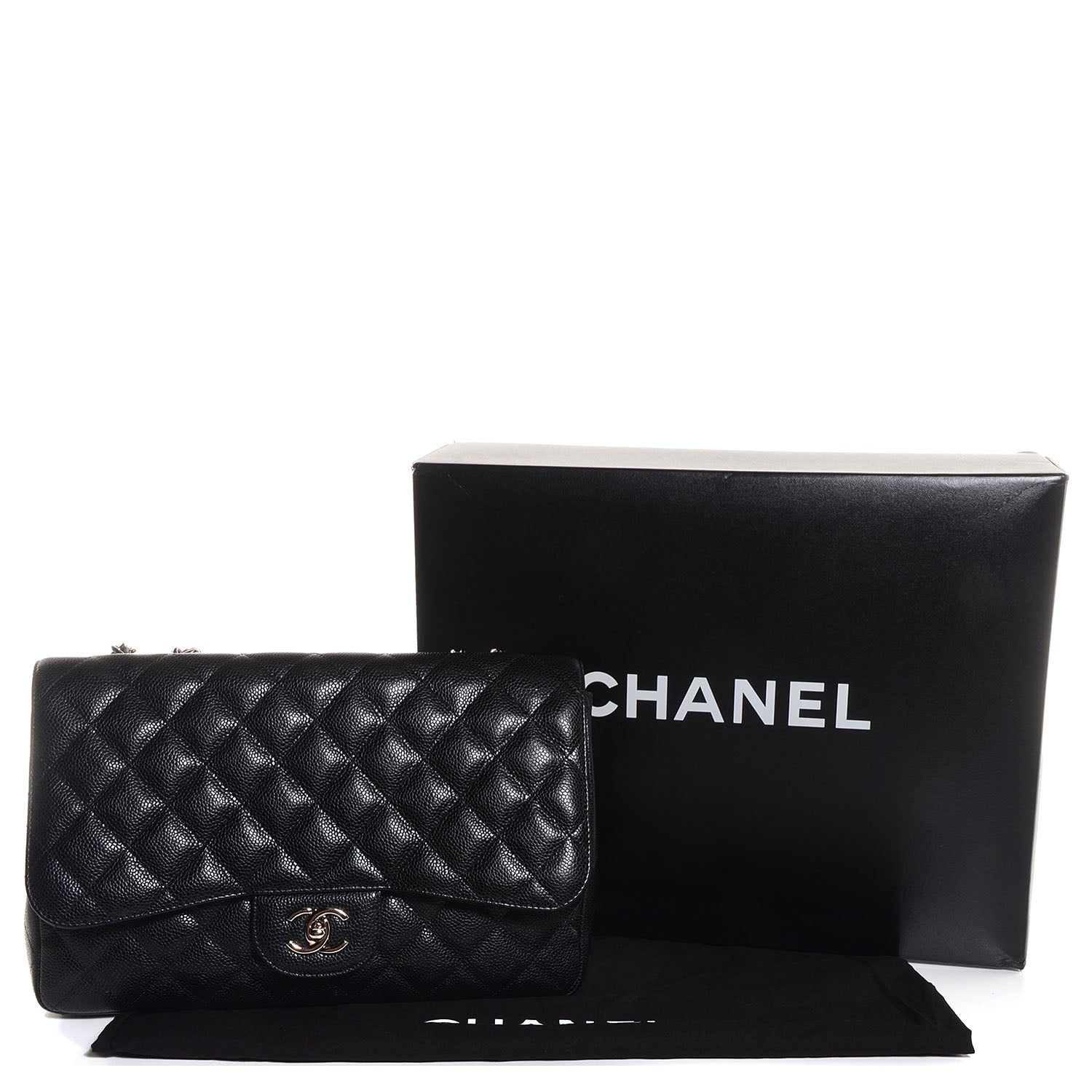 Chanel Caviar Jumbo Single Flap Black 5 of 9