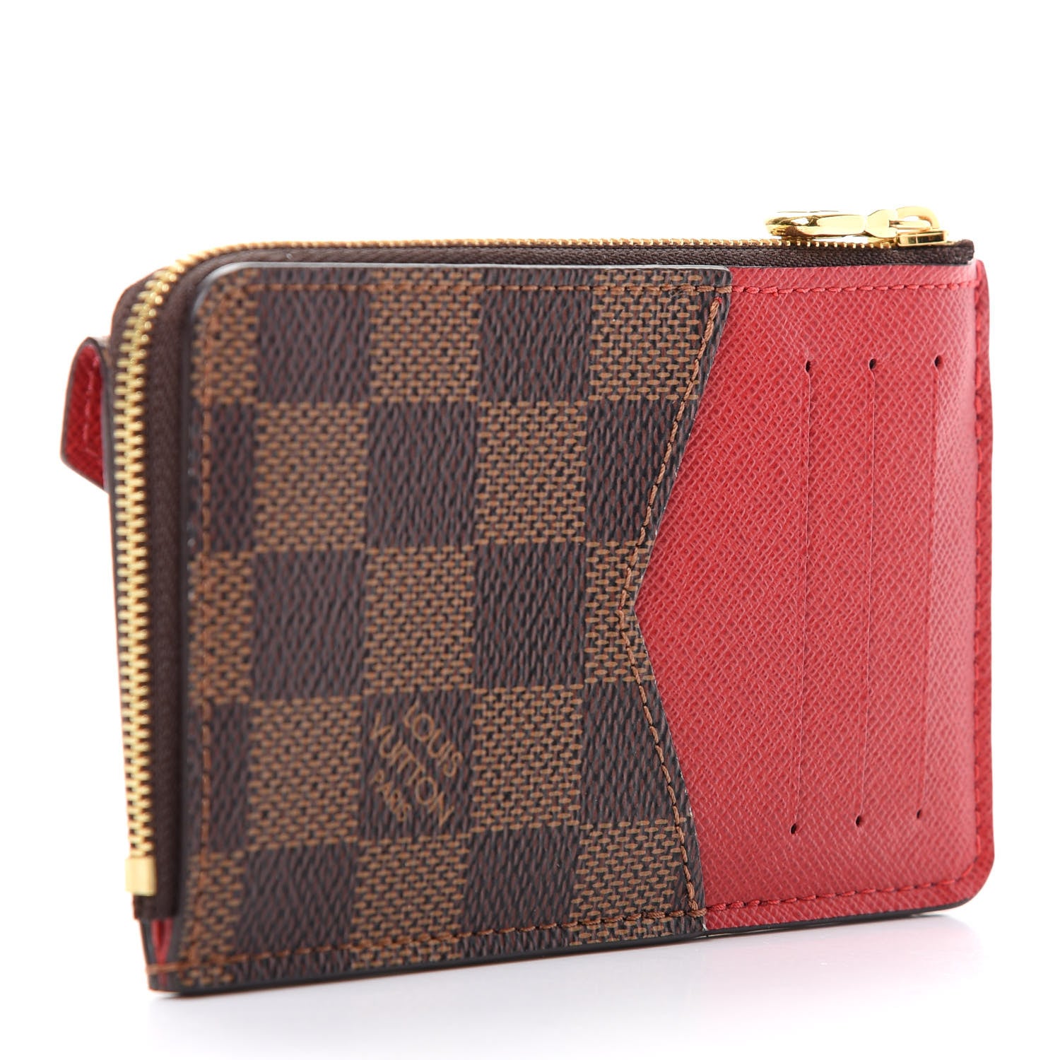 Louis Vuitton Damier Ebene Recto Verso Card Holder Red 3 of 8