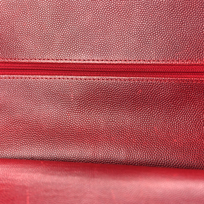 Chanel Caviar Quilted Medium Double Flap Dark Red 12 of 13
