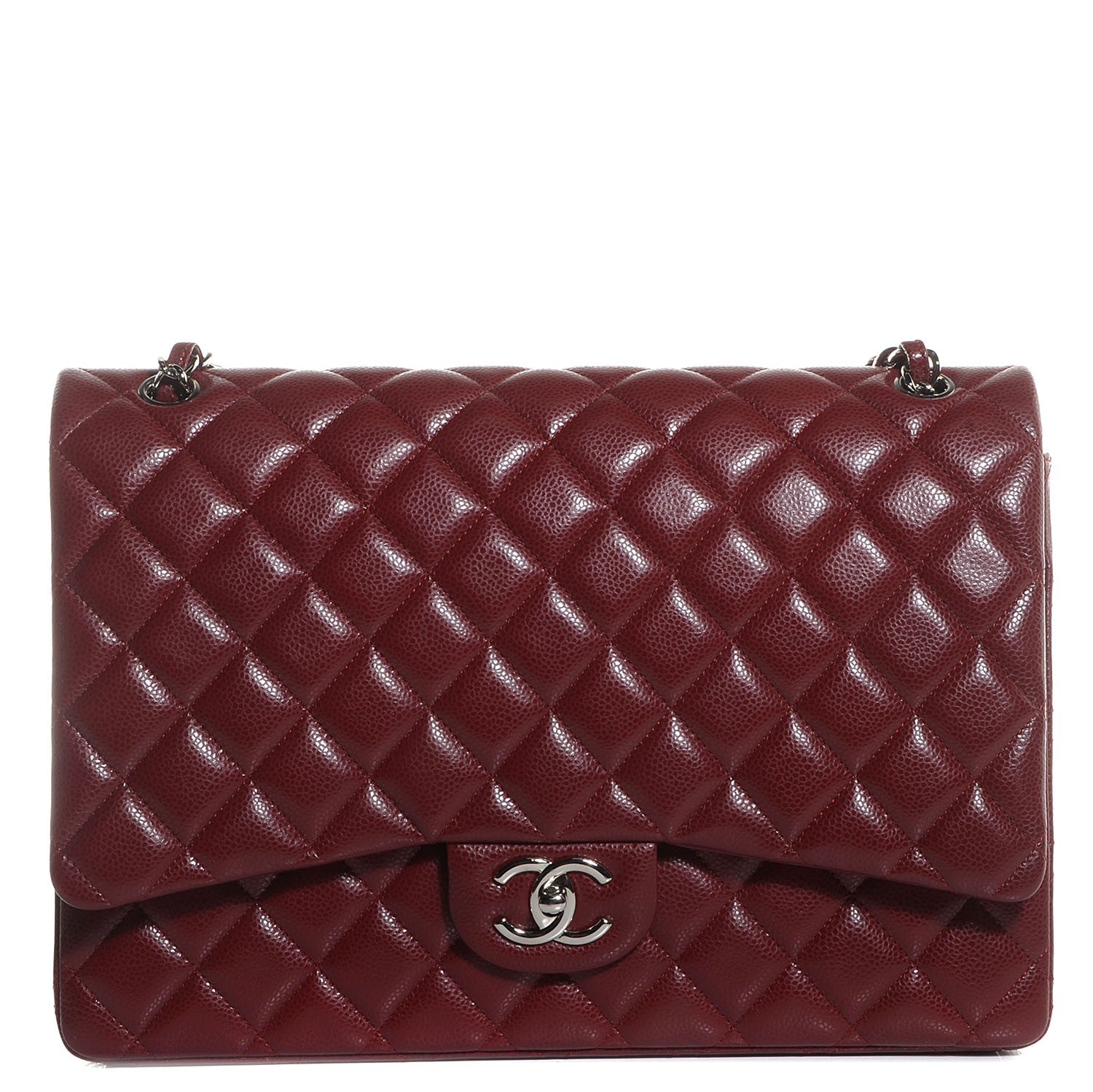 Chanel Caviar Quilted Maxi Double Flap Red 1 of 9