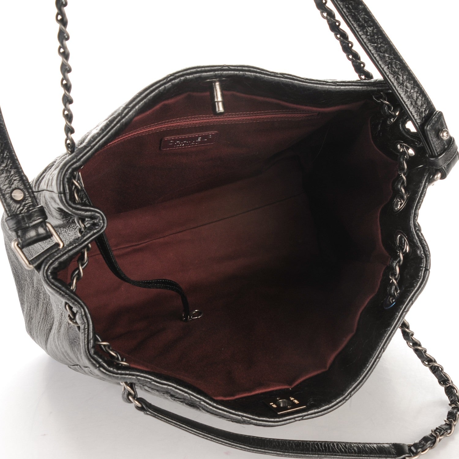 Chanel Glazed Calfskin Quilted Large Tote Black 5 of 8