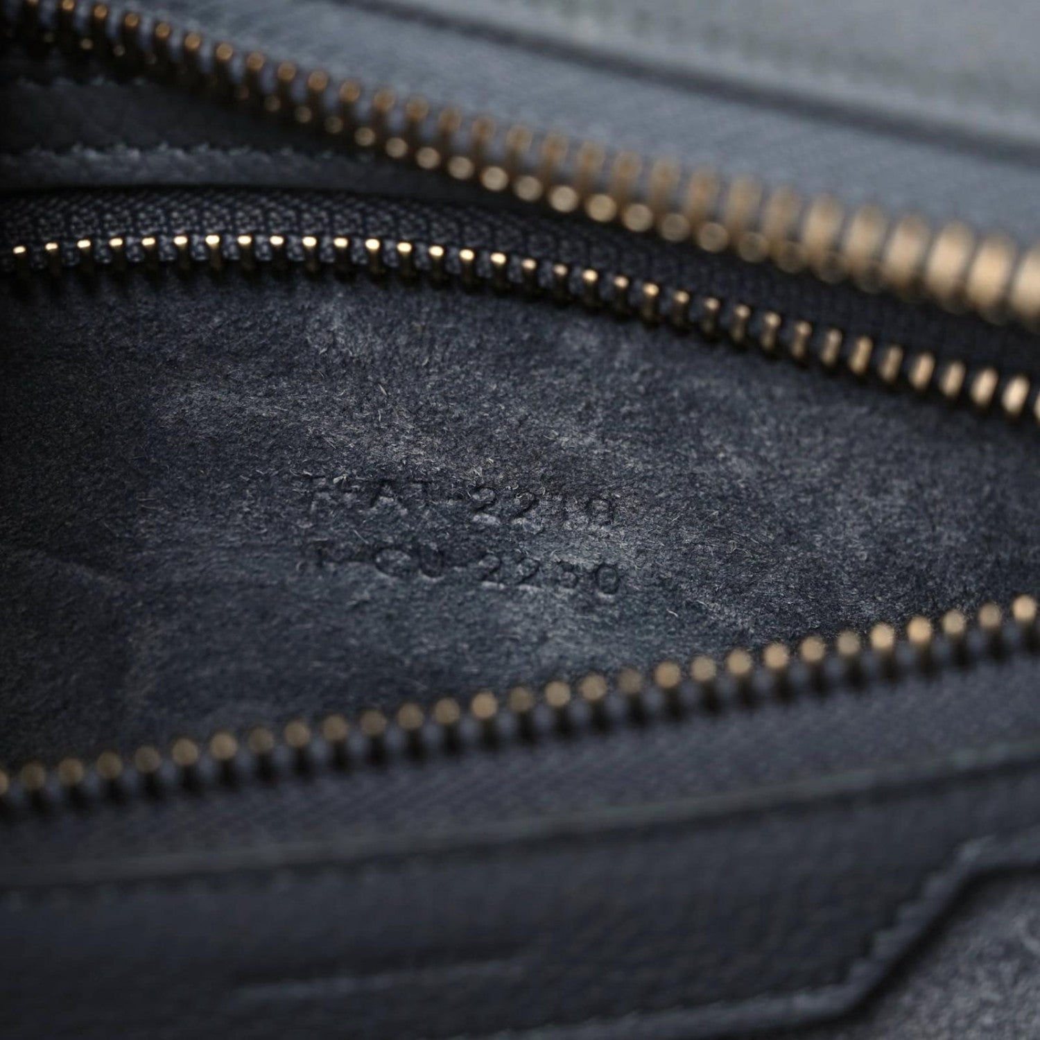 Celine Drummed Calfskin Micro Luggage Kohl 13 of 13