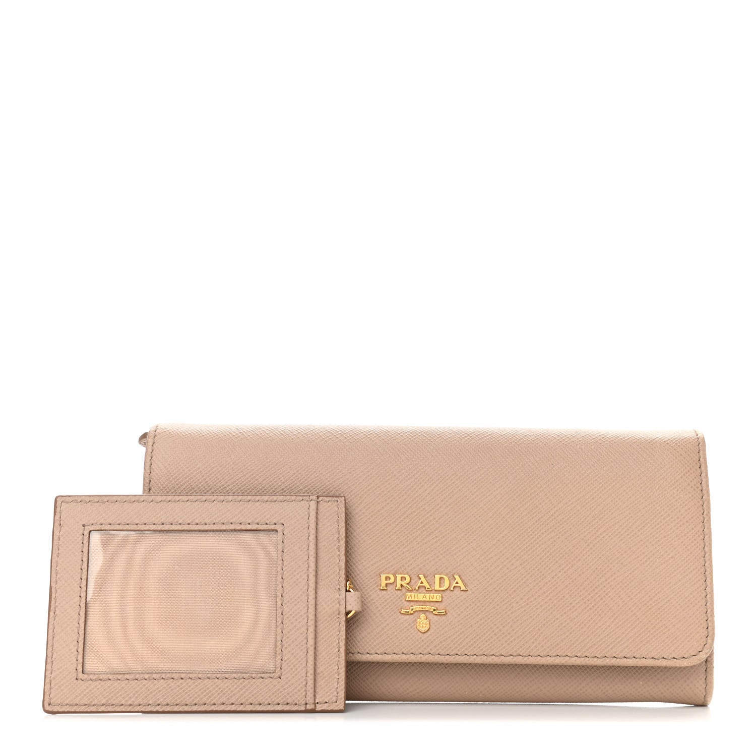 Prada Saffiano Metal Continental Flap Wallet Cammeo 3 of 7