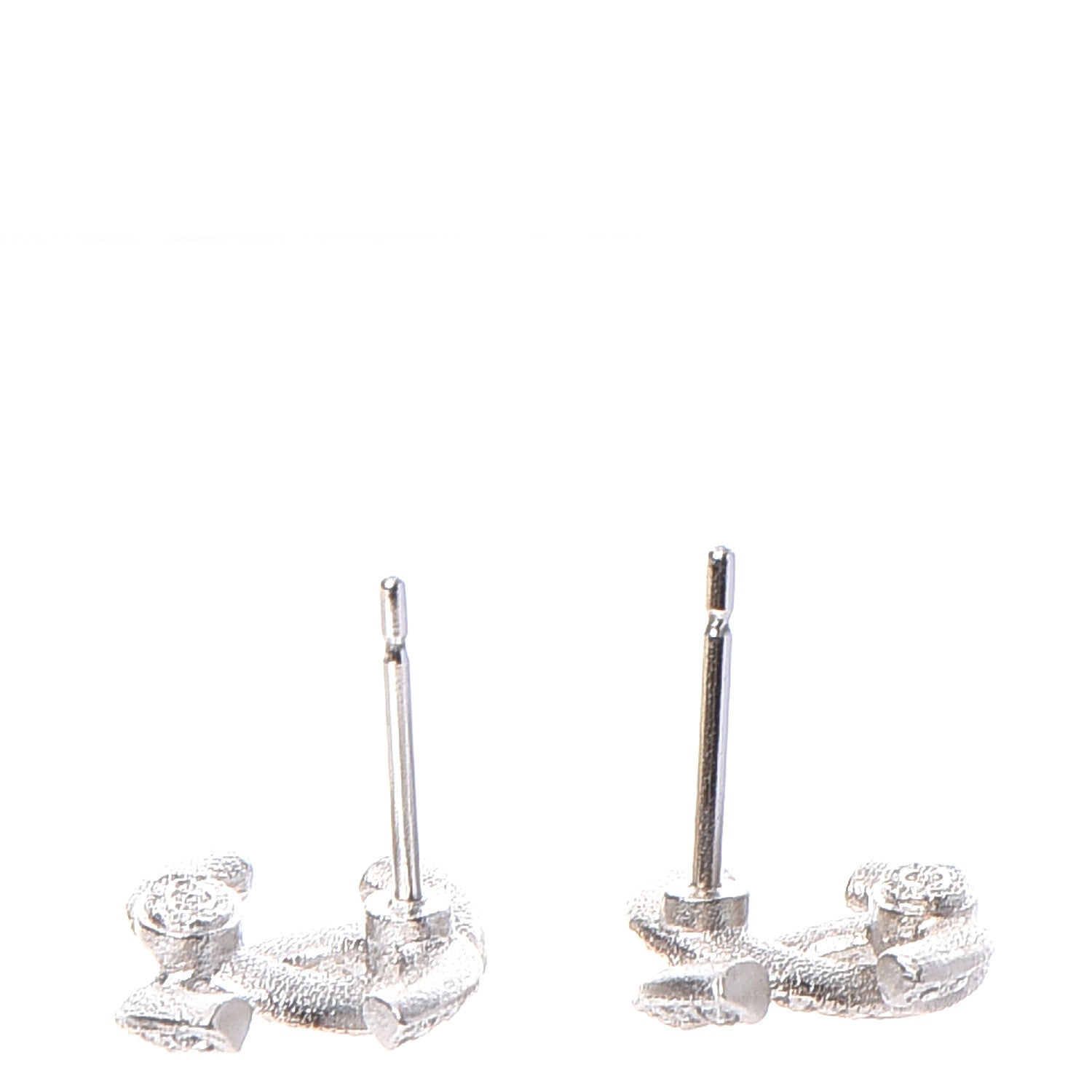 Chanel Crystal CC Earrings Silver 3 of 5