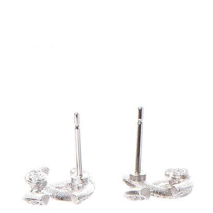 Chanel Crystal CC Earrings Silver 3 of 5