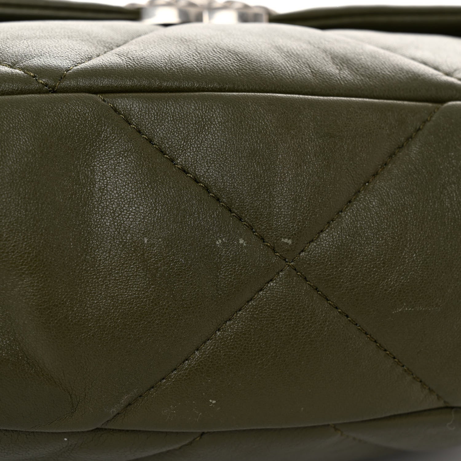 Chanel Lambskin Quilted Medium Chanel 19 Flap Khaki 11 of 11