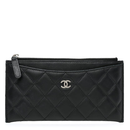 Chanel Lambskin Quilted Classic Zip Pouch Black 1 of 12