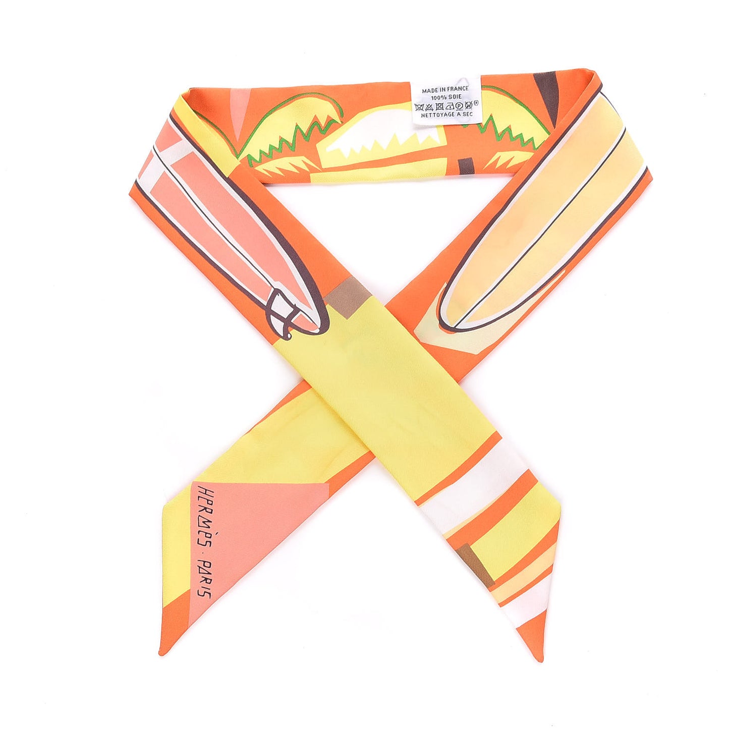 Silk Sea Surf and Fun Twilly Orange Jaune Camel
