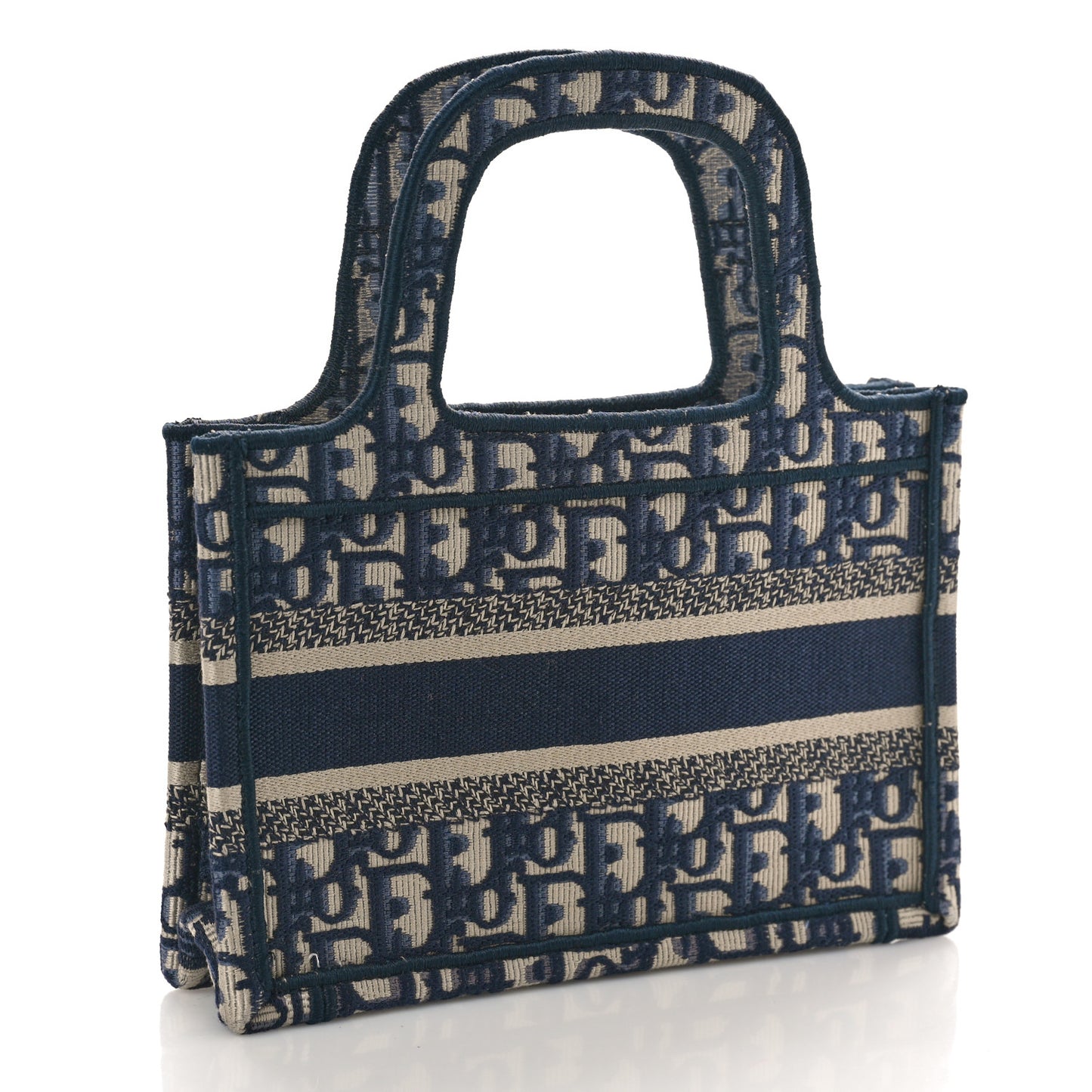 Oblique Mini Book Tote Blue Multicolor