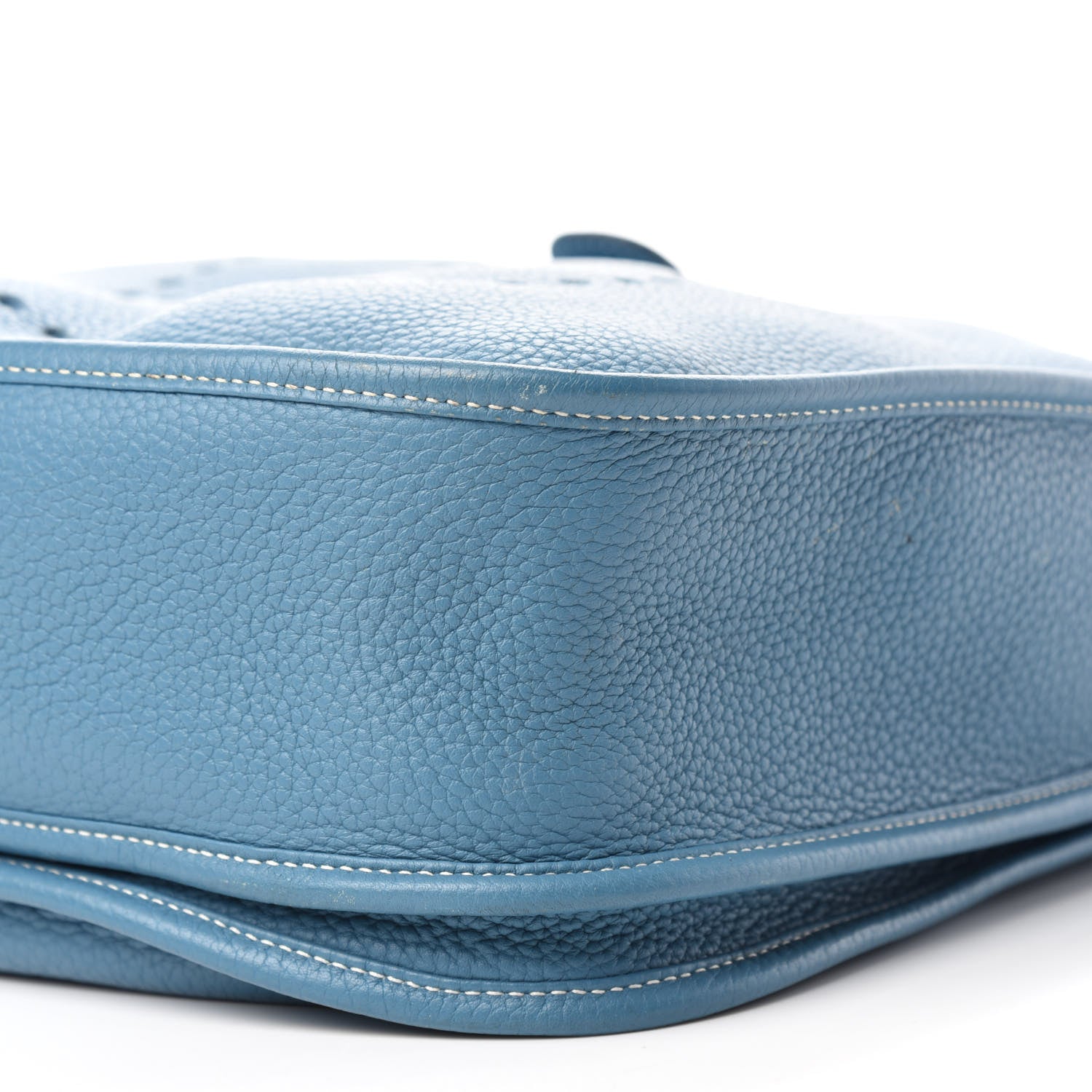Hermes Taurillon Clemence Evelyne III GM Blue Jean 7 of 12