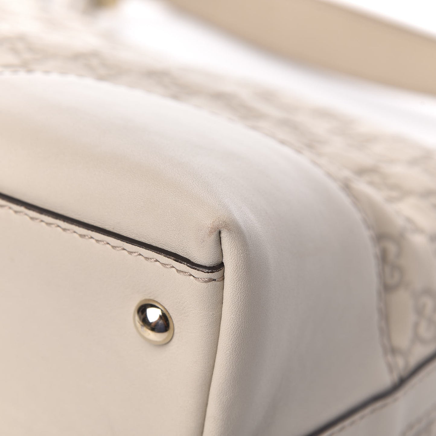 Guccissima Medium Lovely Heart Hobo Off White