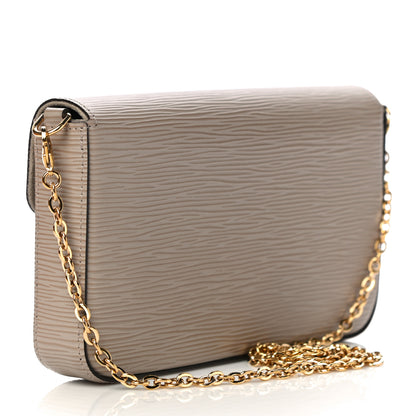Louis Vuitton Epi Felicie Pochette Chain Wallet Galet 4 of 15