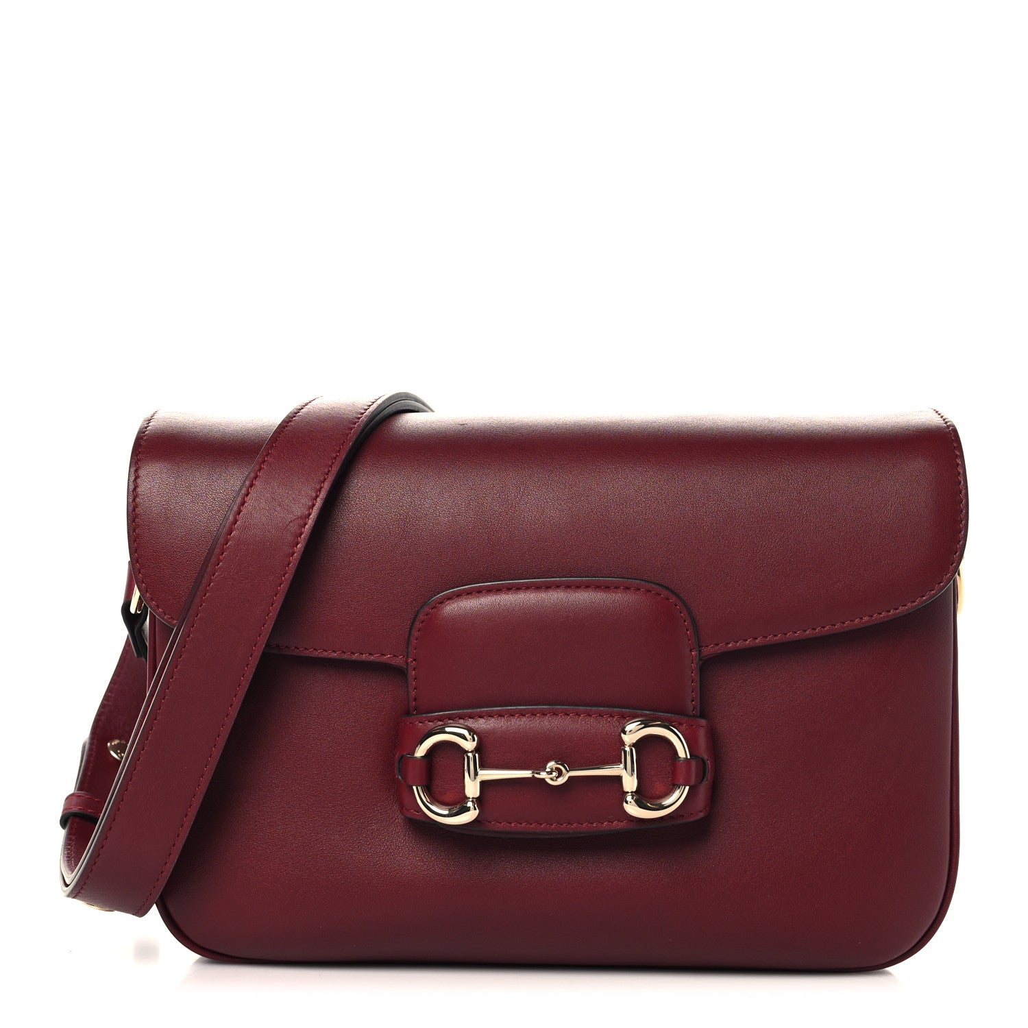 Gucci Arabella Calfskin Horsebit 1955 Soft Small Shoulder Bag Rosso Ancora 1 of 12
