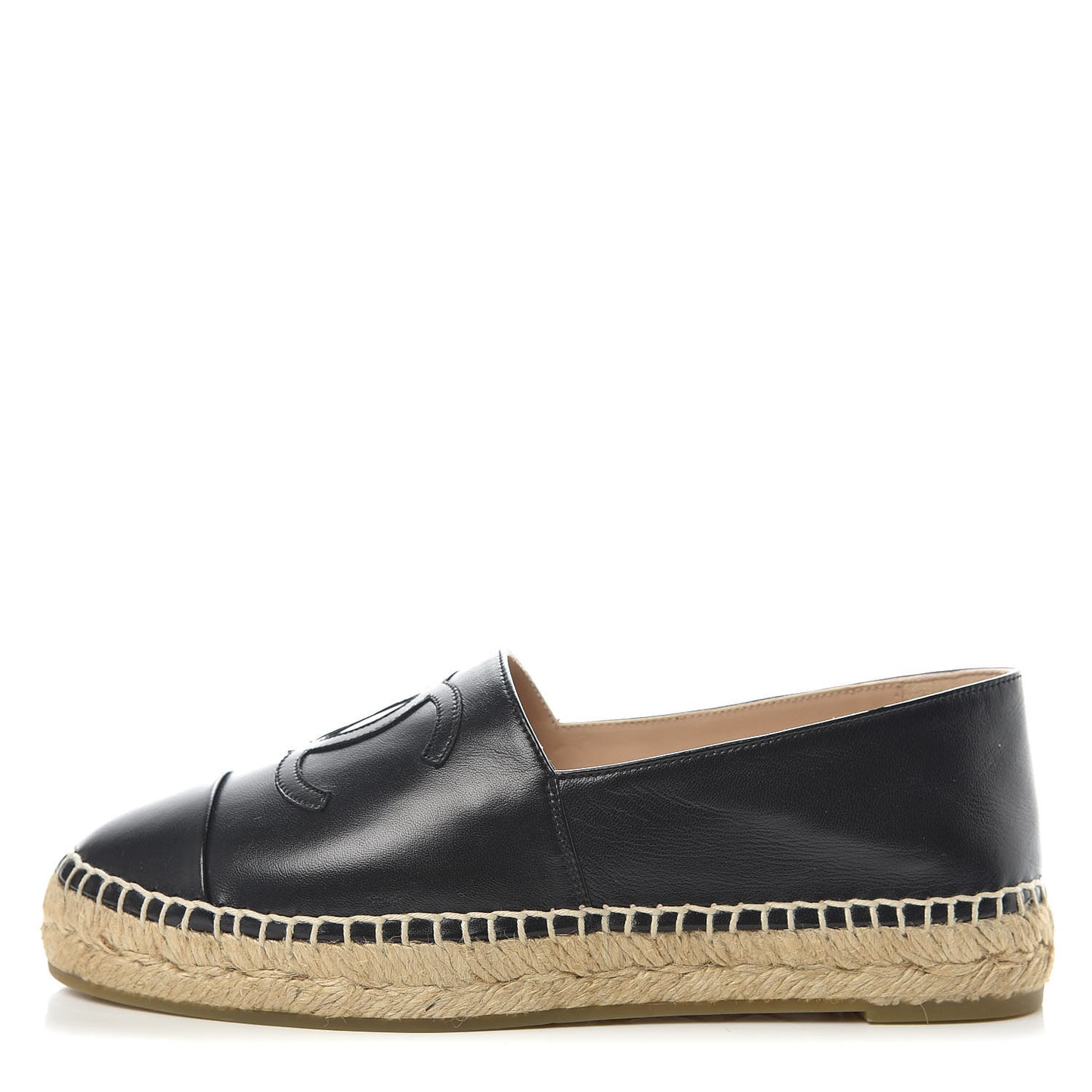 Lambskin CC Espadrilles 37 Black