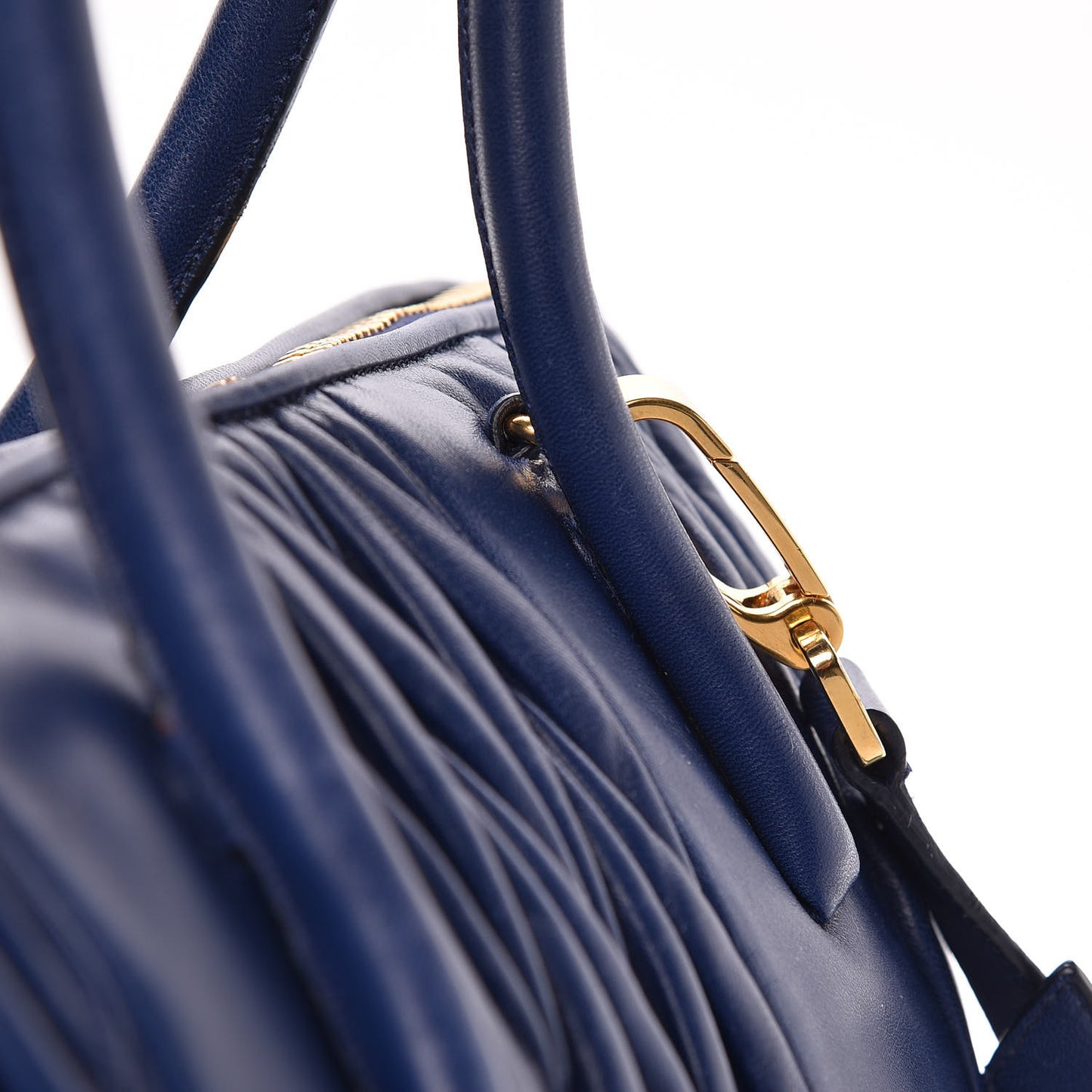 Nappa Matelasse Tote Blue