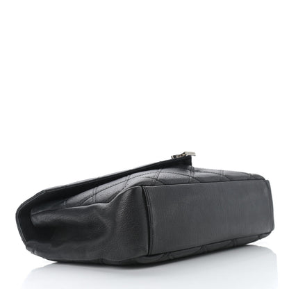 Saint Laurent Calfskin Diamond Quilted Monogram Large College Bag Black 4 of 14