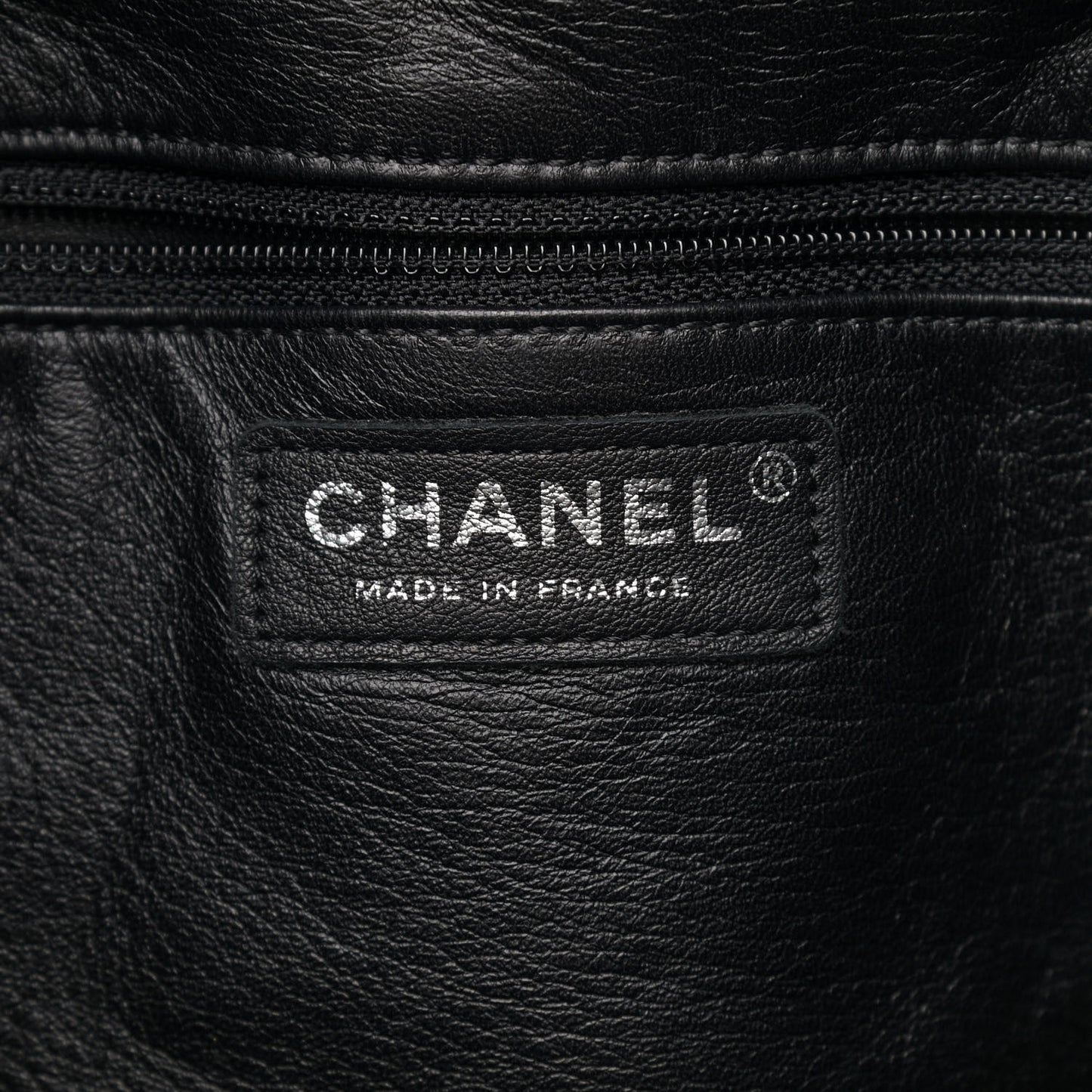 Lambskin Shearling Large Coco Neige Shopping Tote Black
