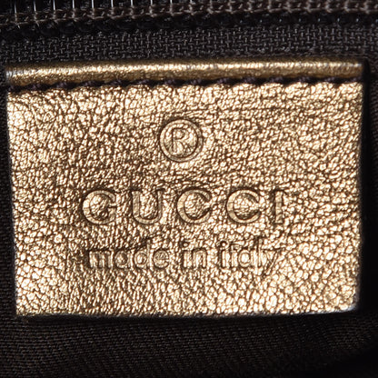 Gucci Monogram Web Medium Half Moon Hobo Gold Pink 6 of 10
